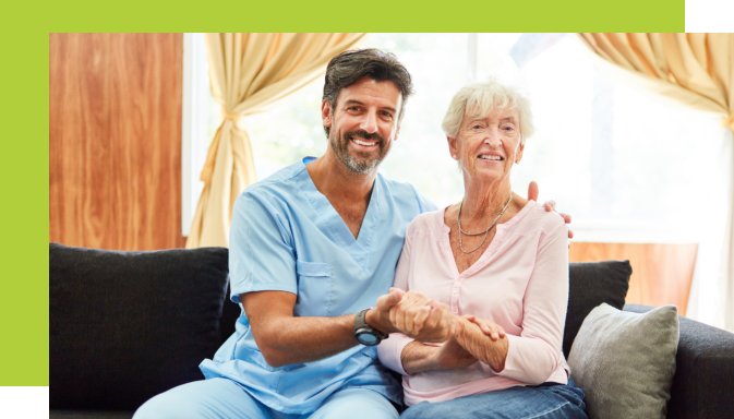Human To Human Care team member with client